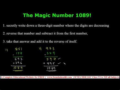1089 number trick|Magic 1089 – Math Fun Facts .